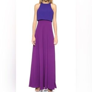 Jill Jill Stuart color block pop over maxi dress size 6